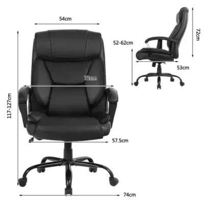 Kancelářské křeslo Manažerské křeslo Výškově nastavitelné počítačové křeslo 360° otočné s nosností do 220 kg