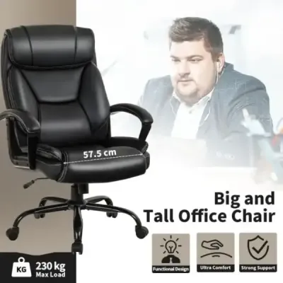 Kancelářské křeslo Manažerské křeslo Výškově nastavitelné počítačové křeslo 360° otočné s nosností do 220 kg