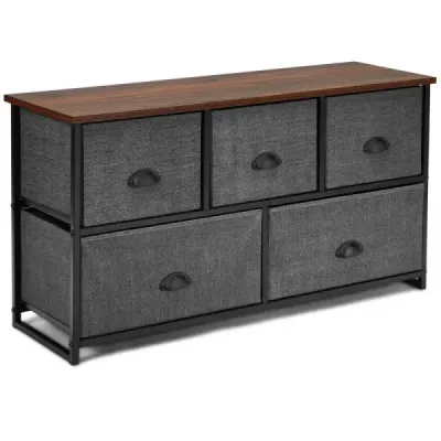 Úložná jednotka s 5 zásuvkami Horizontální komoda ve tvaru kostky 100 x 30 x 53,5 cm