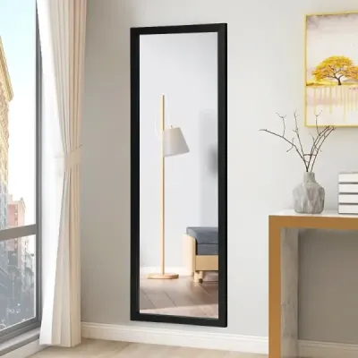 Nástěnné zrcadlo 120 x 37 cm zrcadlové zrcadlo do ložnice s výškově nastavitelnými závěsnými háčky