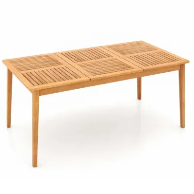 Zahradní stůl z akátového dřeva 170 x 90 cm velký stůl na terasu pro 6 osob příroda