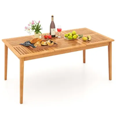 Zahradní stůl z akátového dřeva 170 x 90 cm velký stůl na terasu pro 6 osob příroda