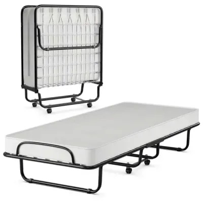 Skládací postel na kolečkách s matrací pro dospělé 190 x 80 x 39 cm vyrobeno v Itálii Původ: Itálie