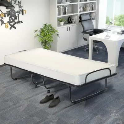 Skládací postel na kolečkách s matrací pro dospělé 190 x 80 x 39 cm vyrobeno v Itálii Původ: Itálie