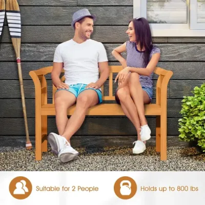 Odolná dřevěná lavice s nosností až 360 kg Dvoumístná lavice z akáciového dřeva Lavice Rhombus