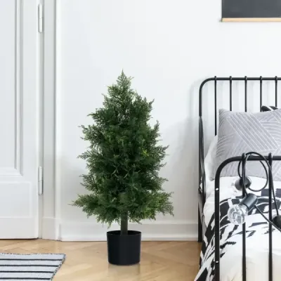 Umělý cedr Topiary strom s hrnky a listy odolnými vůči slunci Borovice