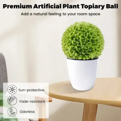 2 koule ze zimostrázu UV odolné dekorativní koule topiary umělá rostlina dekorativní rostlina Ø28 cm zelená