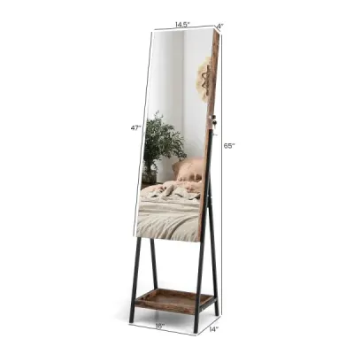 Skříňka na šperky se zrcadlem Uzamykatelná zrcadlová skříňka se 3 barevnými LED světly 41 x 35 x 166 cm bílá