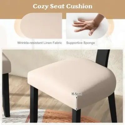 Jídelní židle, kuchyňská židle s ratanovým opěradlem, čalouněným sedákem a dřevěnými nohami, černá