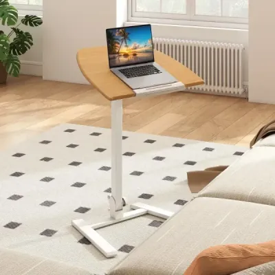 Výškově nastavitelný odkládací stolek s deskou sklopnou o 90° a kolečky Stůl pro stání Skládací stůl pro stání
