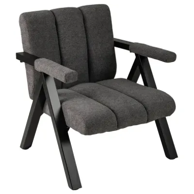Čalouněné křeslo s područkami a křeslo s kovovým rámem Moderní rozkládací křeslo Relaxační křeslo Grey