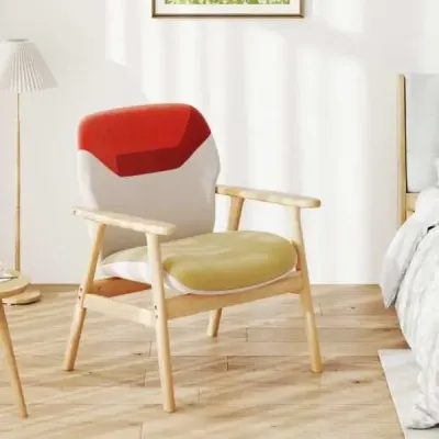 Moderní křeslo s dřevěnou konstrukcí a sedákem – lounge křeslo, čalouněné křeslo, relaxační křeslo, barevné
