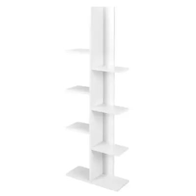 Knihovna ve tvaru stromu s 8 policemi Volně stojící kancelářský regál 50 x 20 x 141 cm bílý