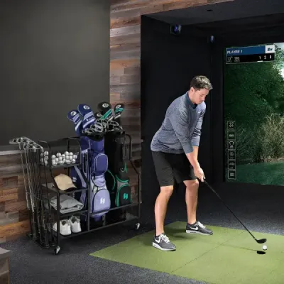 Organizér na golfové hole 4 v 1 s háčkem a košíkem Organizér na golfové hole s kolečky