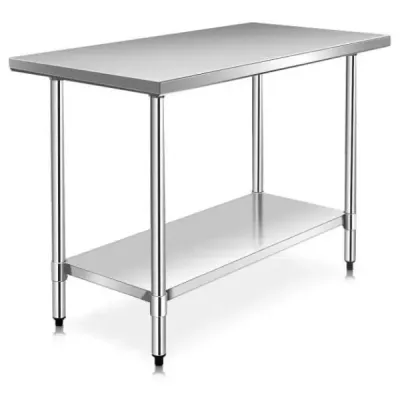 Nerezový kuchyňský stůl pracovní stůl gastro stůl nerezový stůl 122x61x90cm