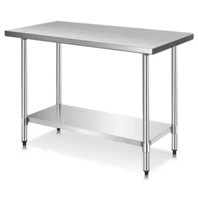 Nerezový kuchyňský stůl pracovní stůl gastro stůl nerezový stůl 122x61x90cm