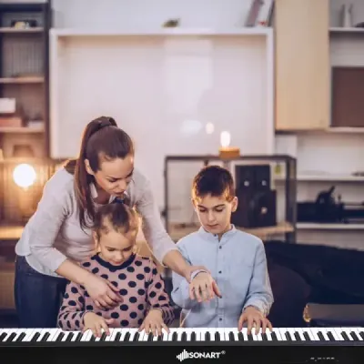 Digital Piano Keyboard 88 kláves Přenosný elektronický hudební nástroj Dětský klavír Dětský klavír Černý