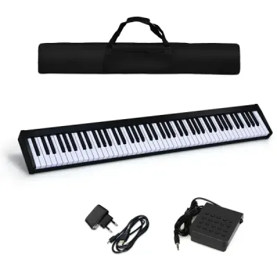Digital Piano Keyboard 88 kláves Přenosný elektronický hudební nástroj Dětský klavír Dětský klavír Černý