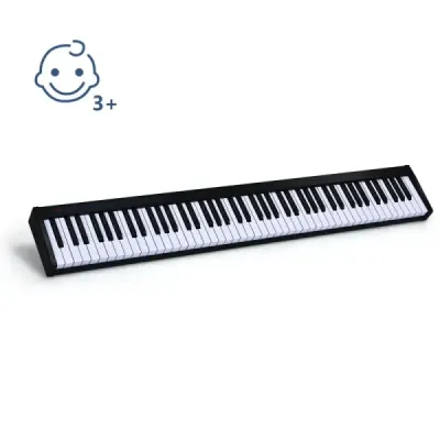 Digital Piano Keyboard 88 kláves Přenosný elektronický hudební nástroj Dětský klavír Dětský klavír Černý
