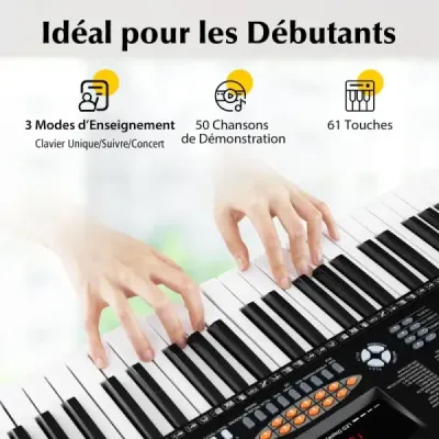 Klávesové piano pro začátečníky s 61 klávesami Digitální piano s 300 tóny