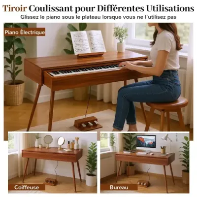 88klávesové piano s kladívkovou mechanikou a digitálním push-pull zásuvkou