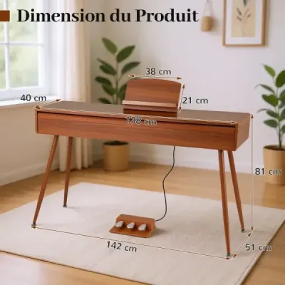 88klávesové piano s kladívkovou mechanikou a digitálním push-pull zásuvkou