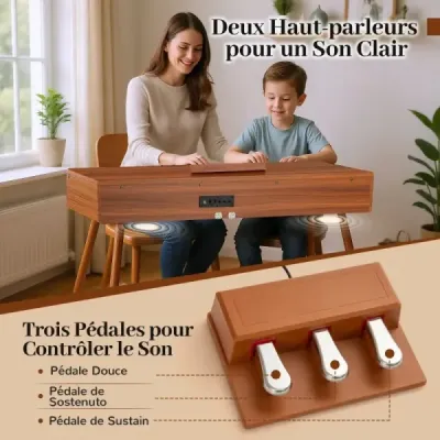 88klávesové piano s kladívkovou mechanikou a digitálním push-pull zásuvkou