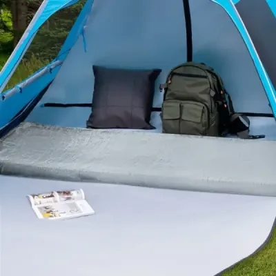 Karimatka Camping Memory Foam Camping Matrace Lehká karimatka s flanelovým potahem 183 x 62,5 x 6,5 cm šedá