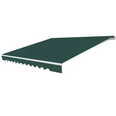 Markýza s klikou Balkonová markýza Ochrana proti slunci pro balkon 360 x 300 cm Zelená