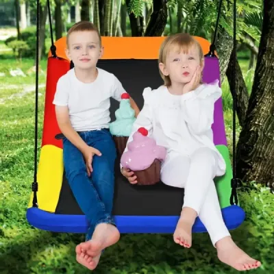 Houpačka na stromě Houpačka pro více dětí Zahradní houpačka pro děti 83 x 155 cm Barevná