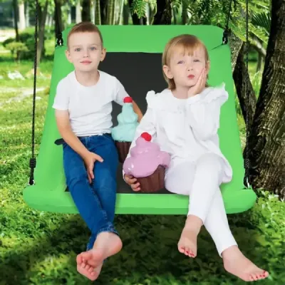 Houpačka na stromě Vnější houpačka z látky Oxford Zahradní houpačka 83 x 155 cm Zelená