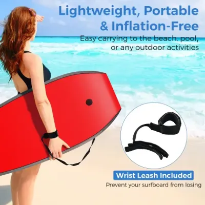 104 cm lehké bodyboardové prkno s jádrem z EPS, horní vrstvou z XPE a spodní vrstvou z HDPE – na pláž, do bazénu i do moře