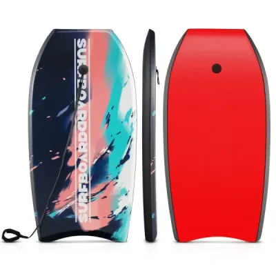104 cm lehké bodyboardové prkno s jádrem z EPS, horní vrstvou z XPE a spodní vrstvou z HDPE, s poutkem na zápěstí – na pláž, moře i bazén