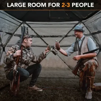 5dílná skládací lovecká skrýš pro 2-3 osoby 360° průhledný lovecký stan