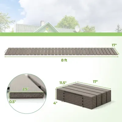 Rozkládací chodník z HDPE I 242 cm I Šířka 43 cm I Odolný proti povětrnostním vlivům I Rozkládací zahradní chodník pro svatební zahradu Šedá barva