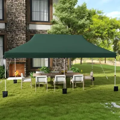 300 x 600 cm pop-up stan se skládacím baldachýnem skládací stan pro akce s taškou na přenášení zelený