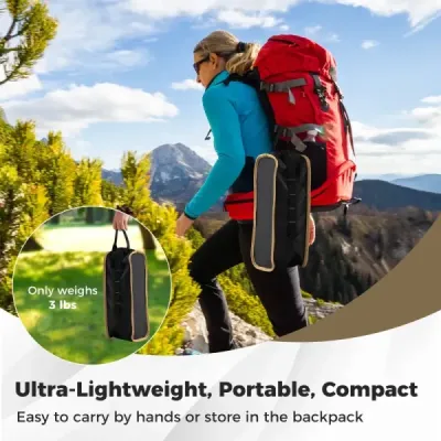 Skládací kempingová židle, ultralehká skládací židle s boční kapsou, skládací rybářská židle, nosnost 150 kg