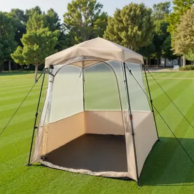 Sportovní stan 180 x 180 x 193 cm Průhledný stan s volným výhledem, robustní konstrukcí a přepravní taškou