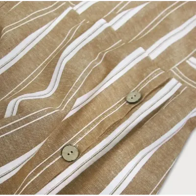 Dámské bavlněné šaty s knoflíčky MODA345 hnědé
