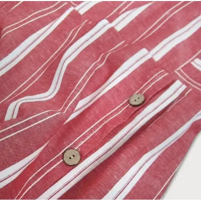 Dámské bavlněné šaty s knoflíčky MODA345 červené