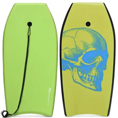 Bodyboard lehká plavecká deska s jádrem EPS a povrchem XPE na pláž pro děti a dospělé 94cm/106cm zelená
