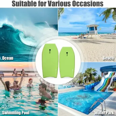 Bodyboard lehká plavecká deska s jádrem EPS a povrchem XPE na pláž pro děti a dospělé 94cm/106cm zelená