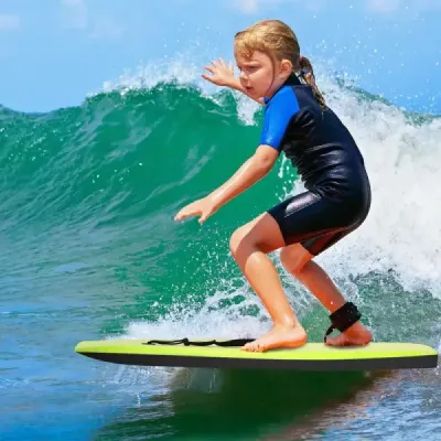 Bodyboard lehká plavecká deska s jádrem EPS a povrchem XPE na pláž pro děti a dospělé 94cm/106cm zelená