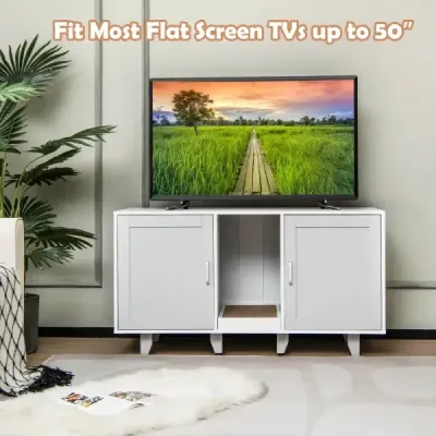 Skříňka pro kočky na odpadkový koš se 2 dvířky a škrábací deskou a vchodem 120 x 52 x 65 cm Šedá