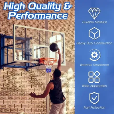 Basketbalový koš nástěnný basketbalový koš profesionální basketbalový koš na potápění pro interiér a exteriér oranžovo-červený