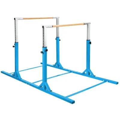 Gymnastické tyče hrazdy gymnastické tyče s nastavitelnou šířkou 250 x 132 x 140 cm modrá