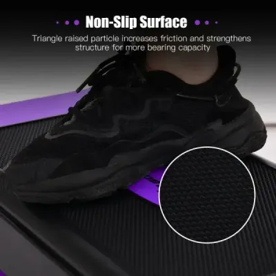 Výškově nastavitelný aerobní stepper se 3 úrovněmi 12 / 17 / 22 cm, fitness stepper, fialový