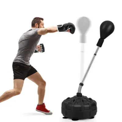 Boxovací koule se stojanem 137–156 cm Výškově nastavitelný boxerský stojan Boxovací koule s plnitelným stojanem