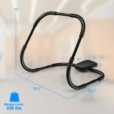 Ab Trainer s měkkou rukojetí posilovacího stroje Fitness stroj Black