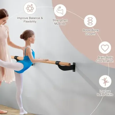 120 cm dlouhá taneční tyč Baletní tyč na zeď Baletní vybavení Fitness tyč s pevnou výškou